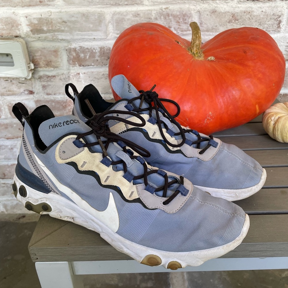 2019 Nike React Element 55 Indigo Fog Blue White … - image 1